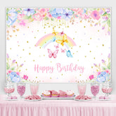 Aquarell Flora Baby Mädchen Prinzessin Geburtstag Hintergrund